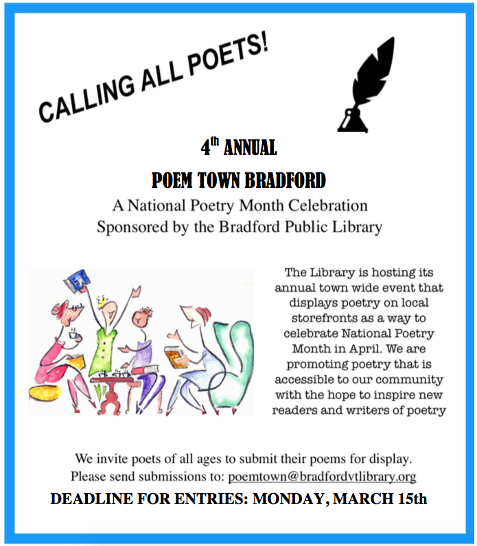 Poem Town 2021! Bradford Public Library