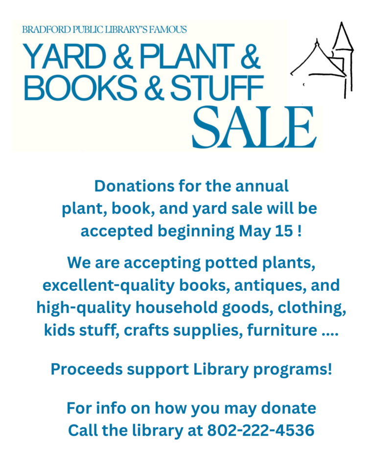 Get Ready for the Annual Plant Book & Yard Sale!