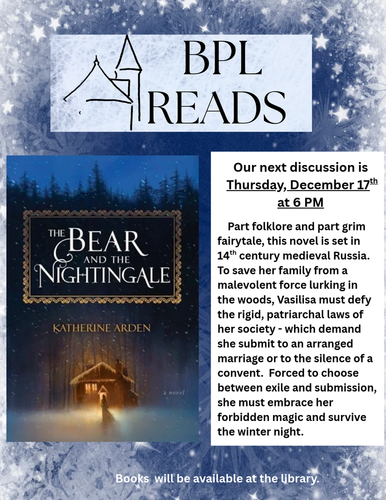 BPL READS ~ Books Discussion Group